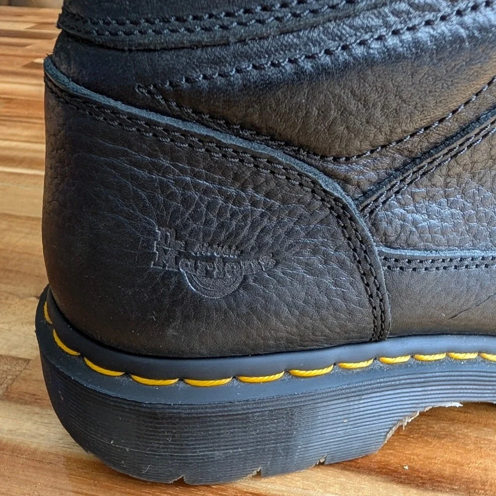 Dr. Martens Industrial Steel Toe Black Leather Work Boots Men's 10